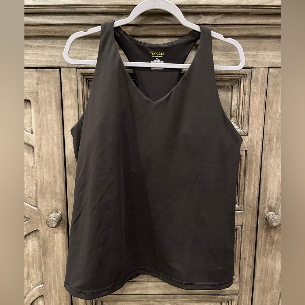 tek gear Black V-Neck Racerback Tank Top